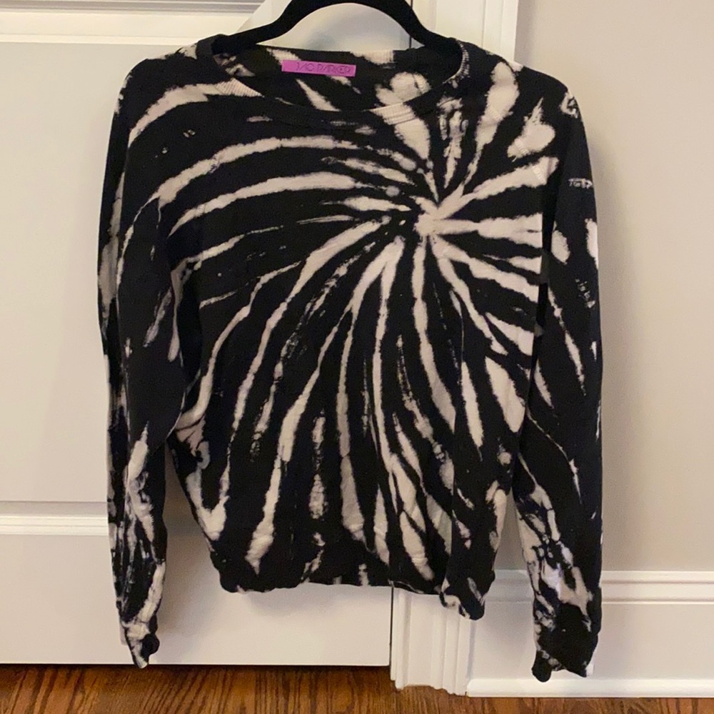 Jac Parker tie dye sweatshirt black white sz small